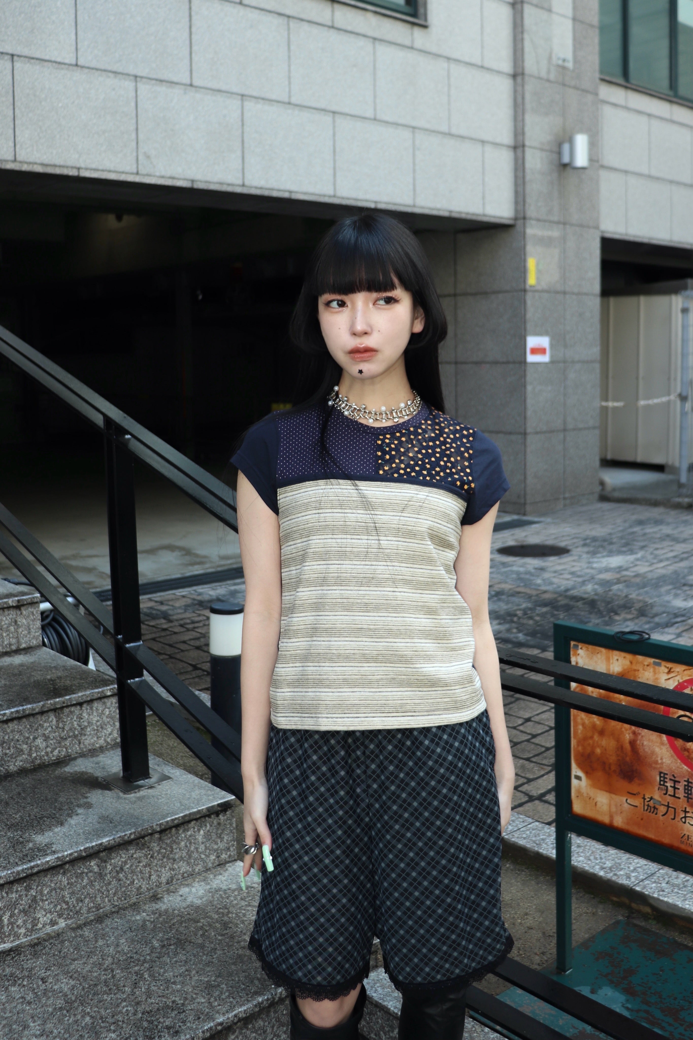 PERVERZE(パーバーズ)のMixed Mini Tee NAVYの通販｜PALETTE art alive