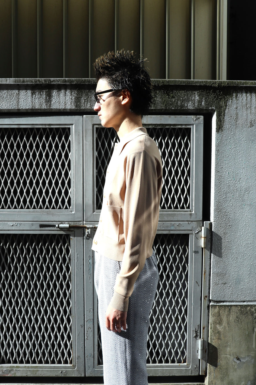 MASU  M.S. CREST CARDIGAN(BEIGE)