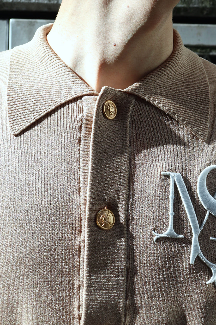 MASU  M.S. CREST CARDIGAN(BEIGE)