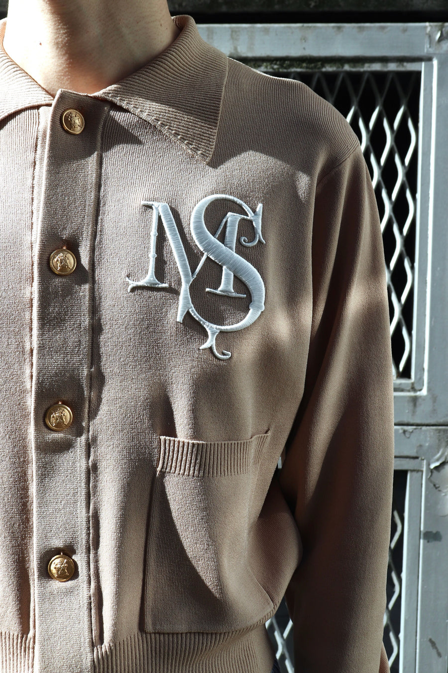 MASU  M.S. CREST CARDIGAN(BEIGE)