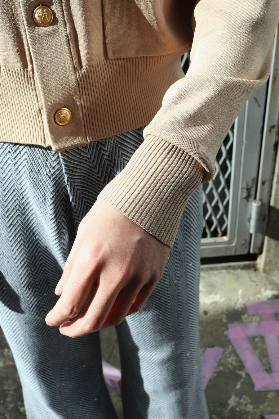 MASU  M.S. CREST CARDIGAN(BEIGE)