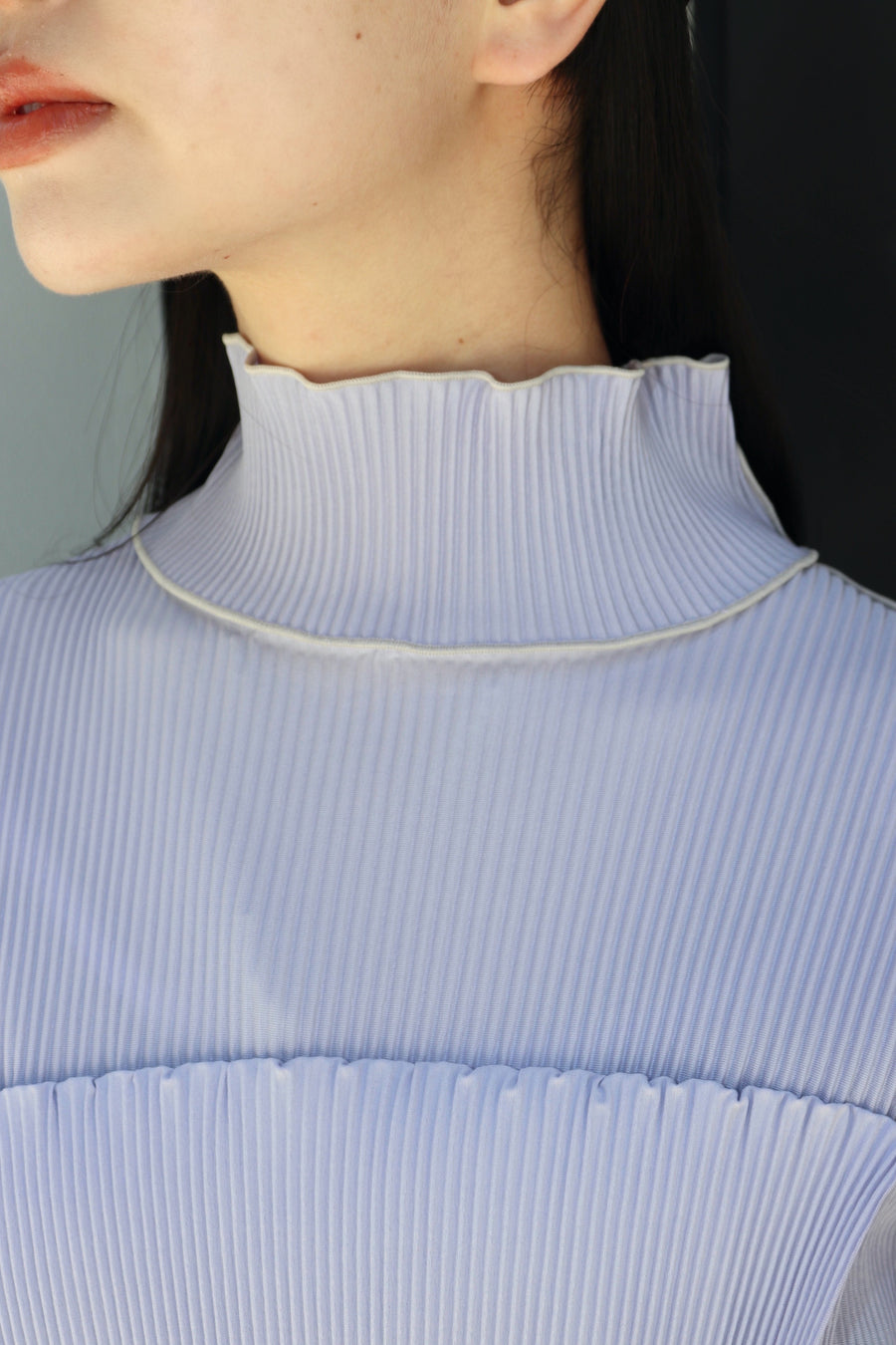 kotohayokozawa  T*D* WAVE LONG SLEEVE TOP HIGH NECK(LAVENDER)