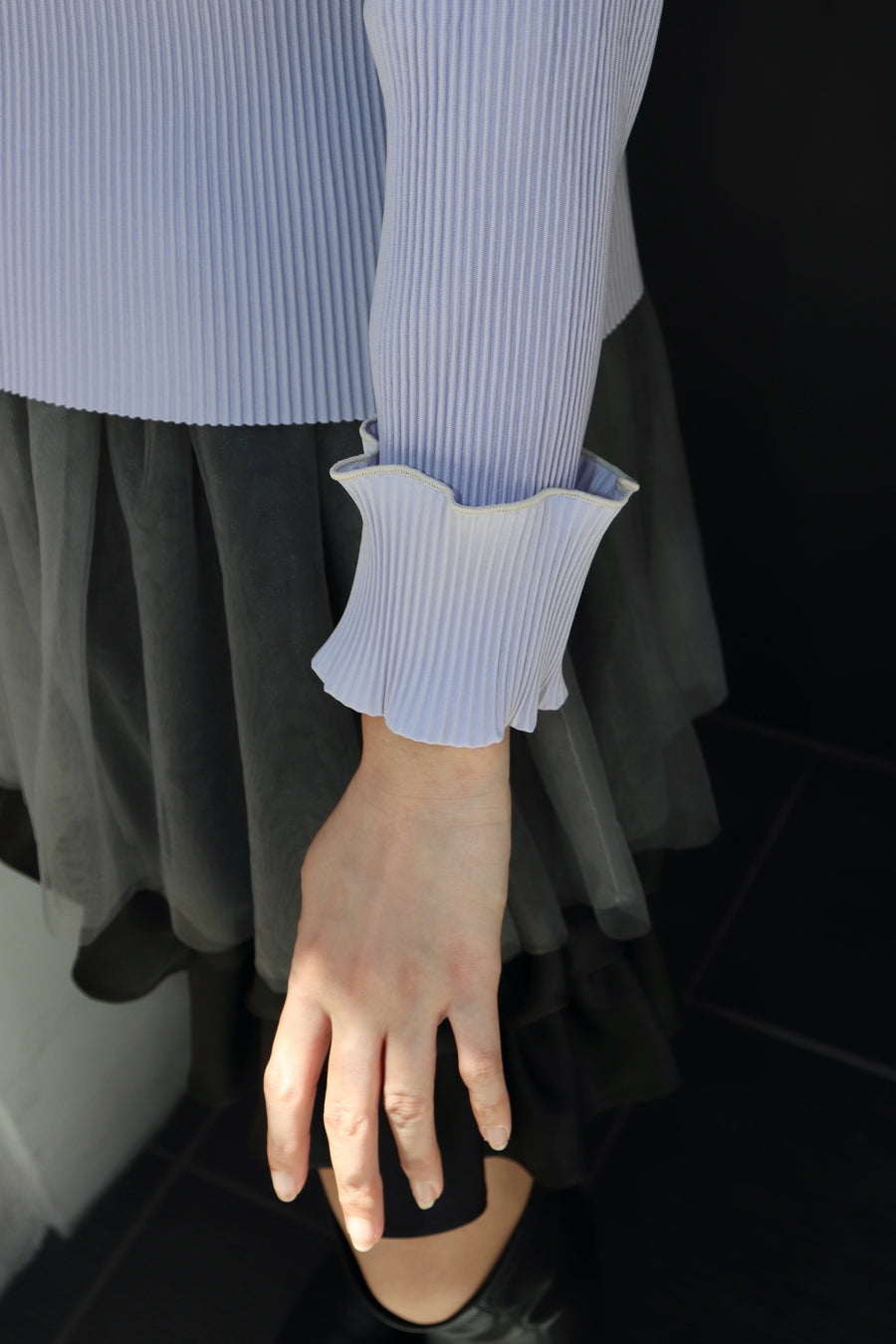 kotohayokozawa  T*D* WAVE LONG SLEEVE TOP HIGH NECK(LAVENDER)