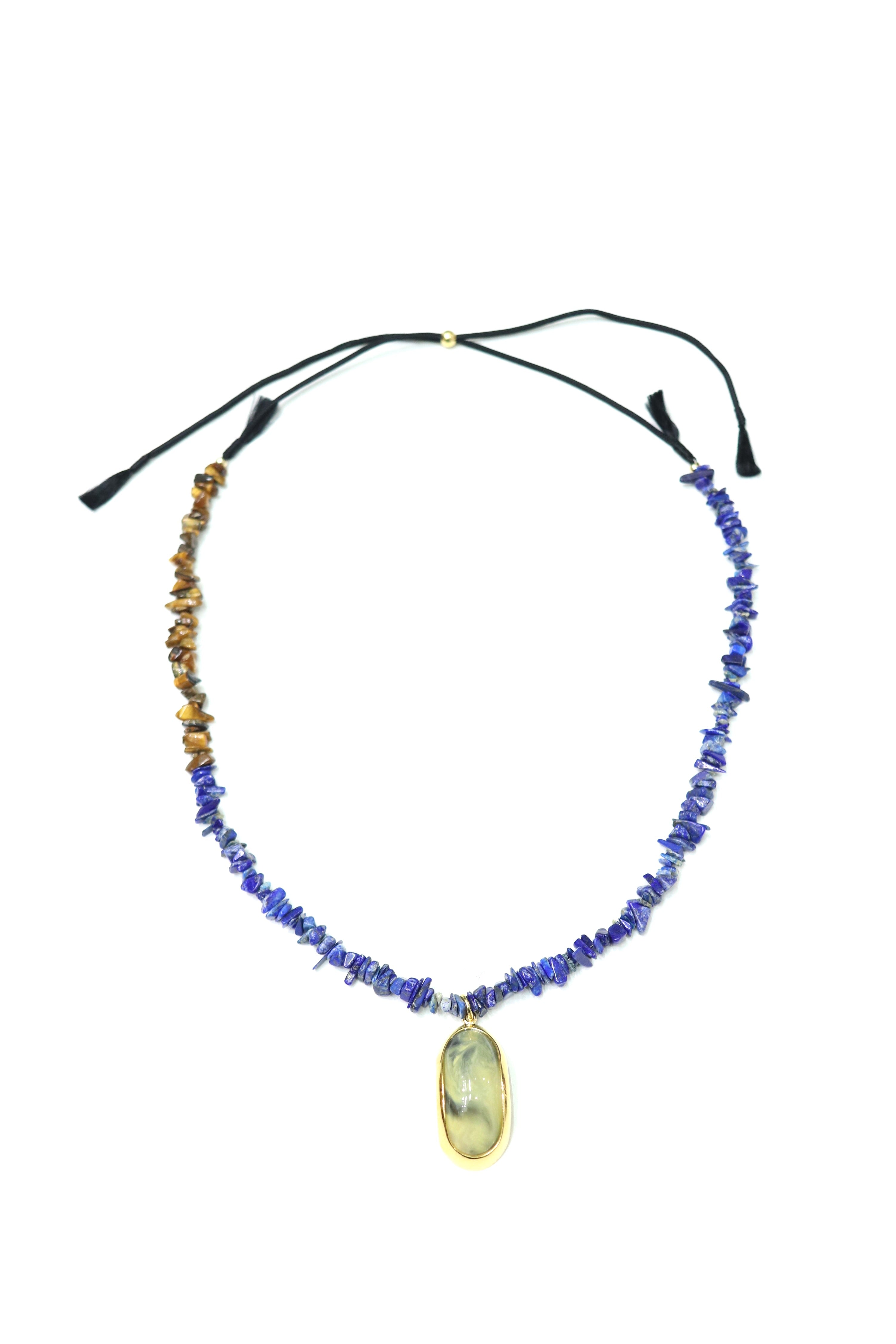 TOGA VIRILIS(トーガ ビリリース)のStone beads necklace 1 OFF WHITE