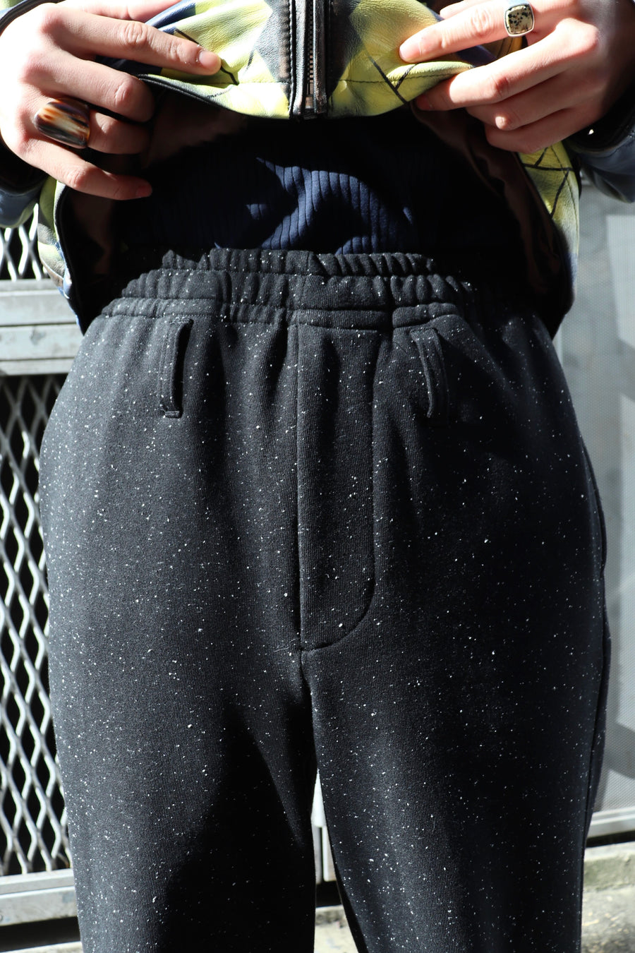 MASU  WIDE SWEAT PANTS(BLACK)