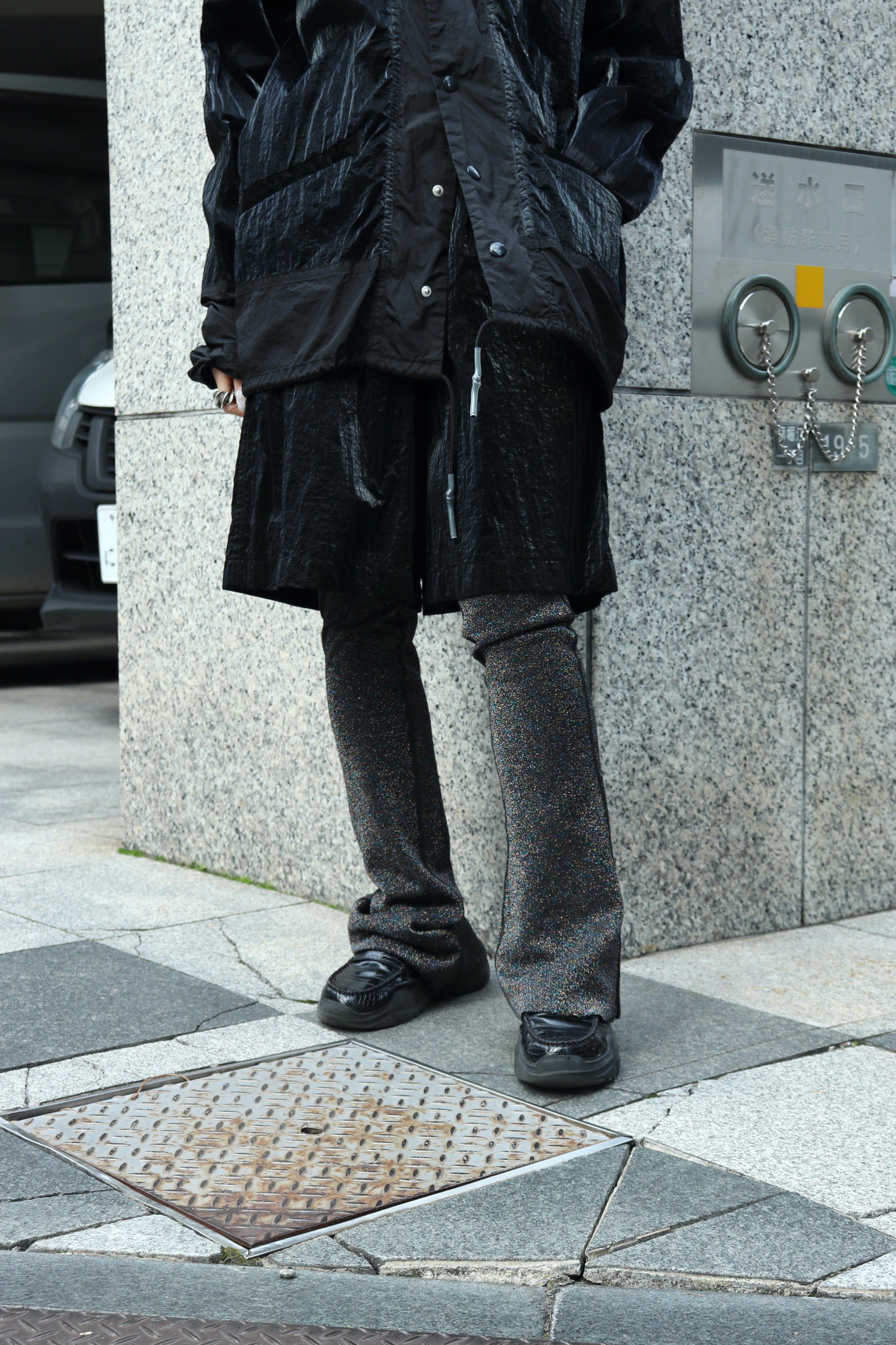 TOGA VIRILIS(トーガ ビリリース)のRipstop short pants BLACKの通販