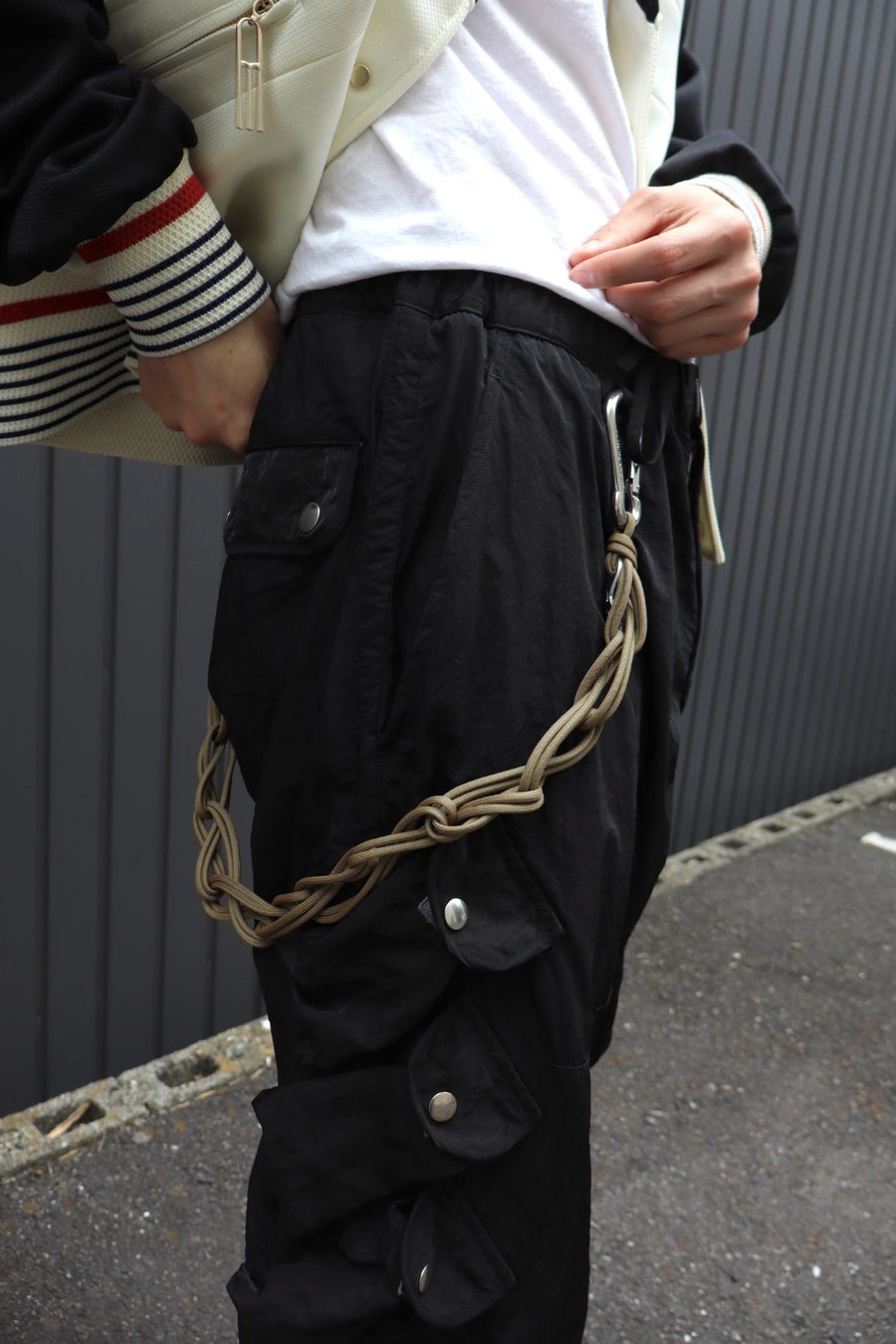 NULABEL  ROPE CARABINER(BEIGE)