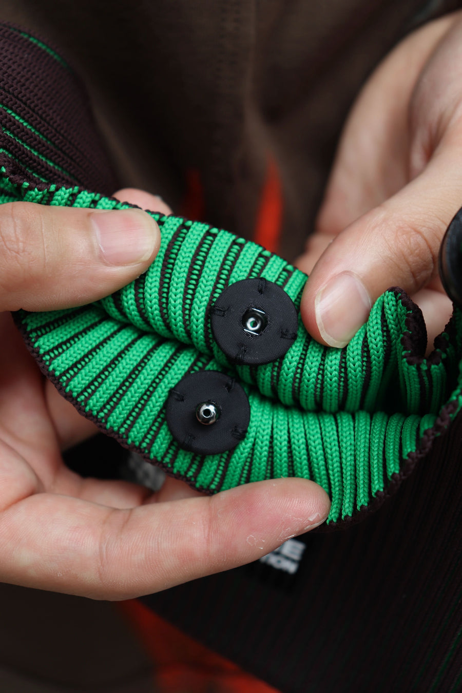 LASTFRAME  WRAP BAG MINI STRAP(BROWN×GREEN)