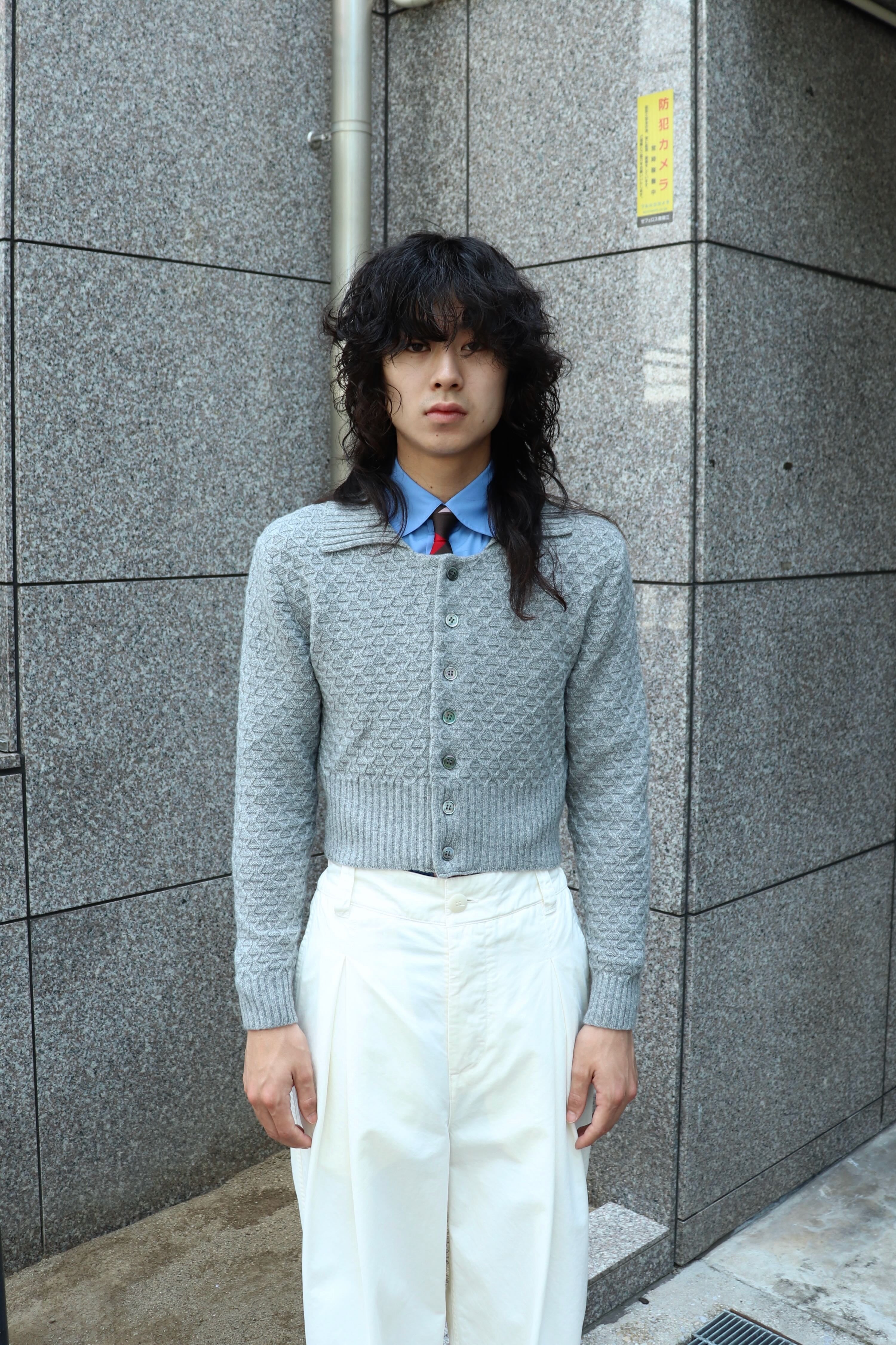 SOSHIOTSUKI(ソウシオオツキ)のSHORT KNIT CARDIGAN GRAYの通販