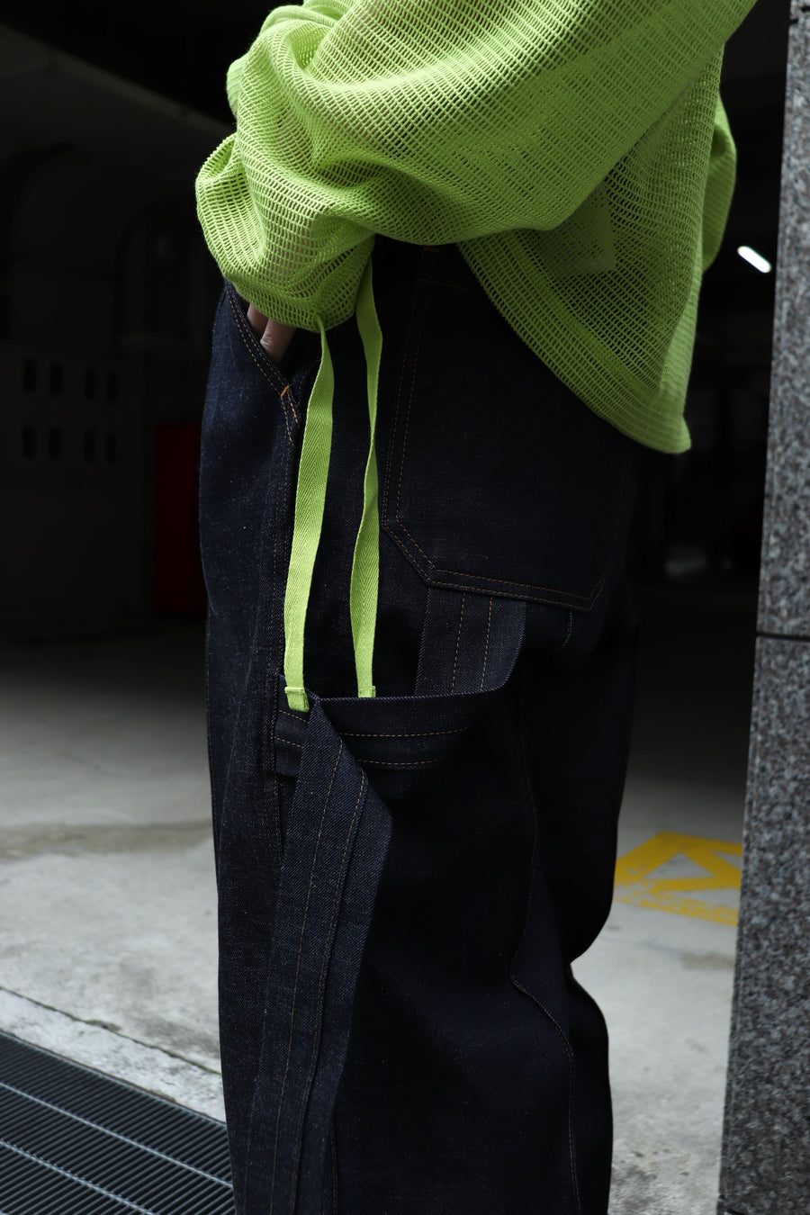 TOGA  Indigo denim painter pants