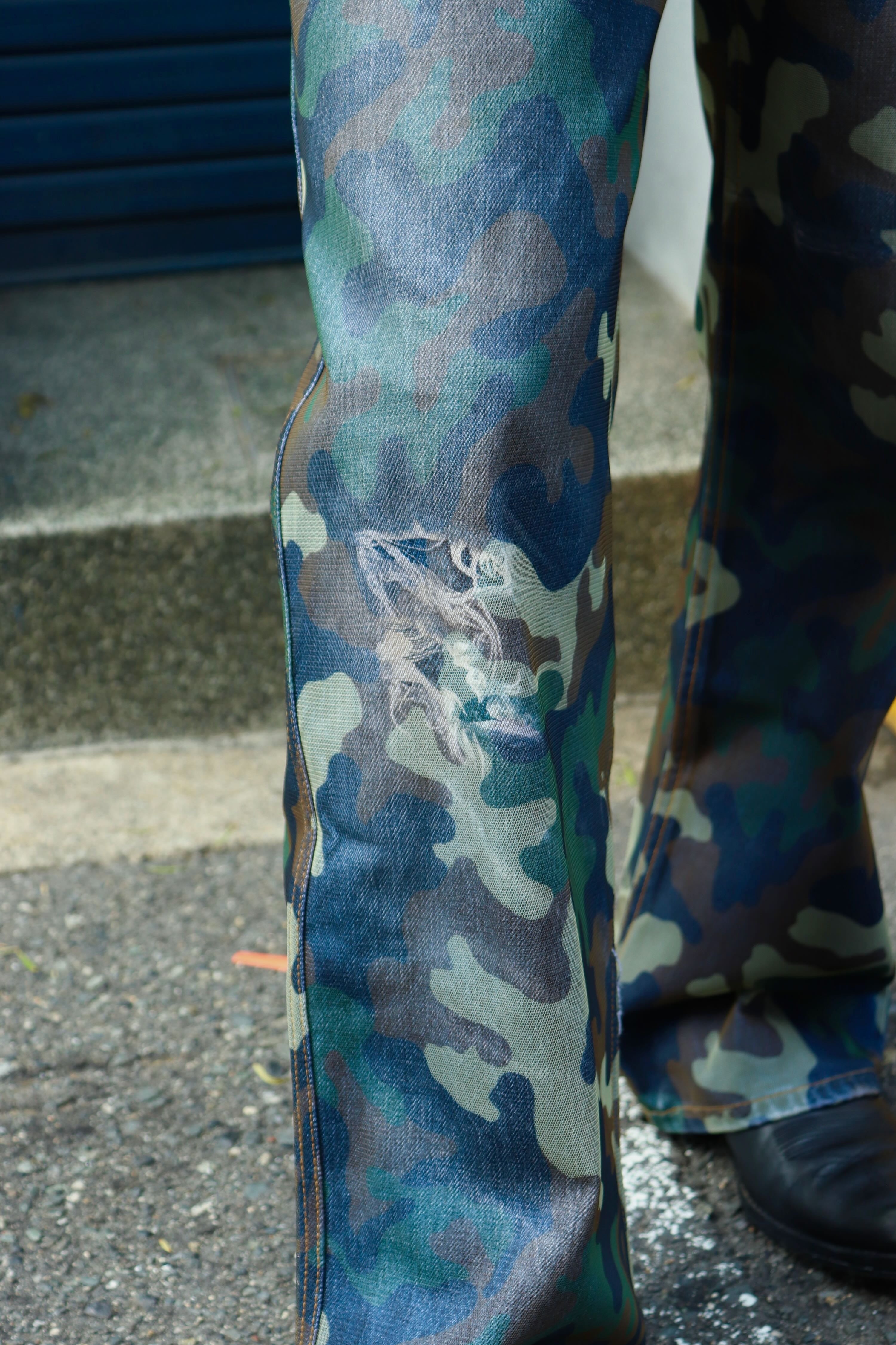 ANDERSSON BELL(アンダースンベル)のMESH LAYERED DENIM PANTSの通販 