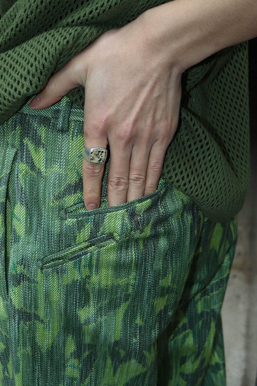 【40%OFF】KENZO  KENZO CHIKU-RIN CAMO STRAIGHT TAILORED PANTS