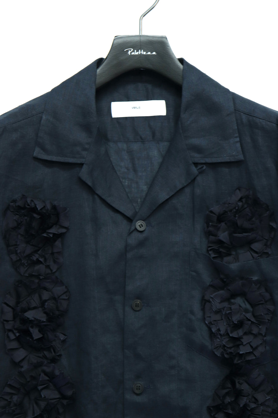 TOGA VIRILIS  Linen S/S shirt(NAVY)