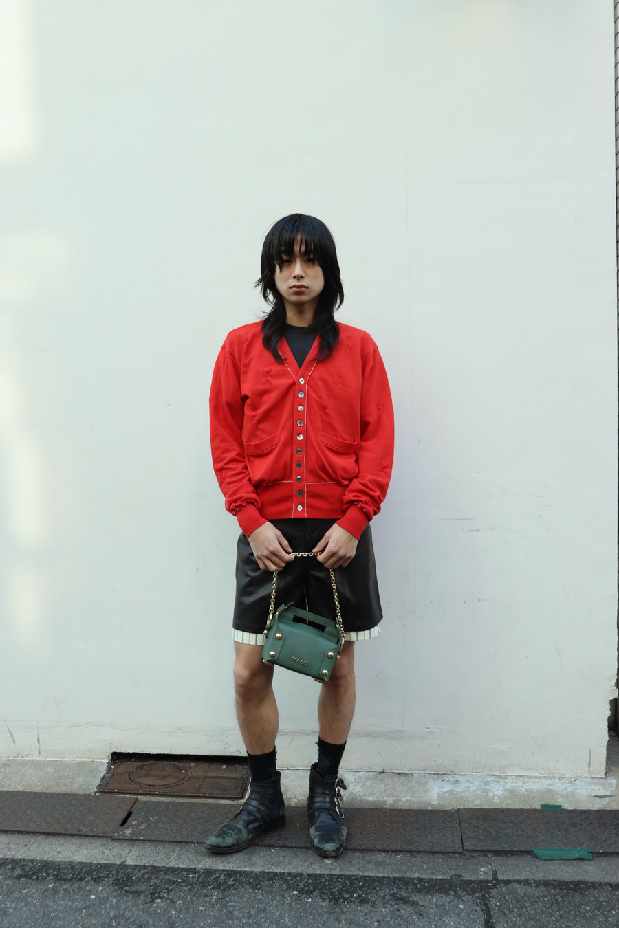 MASU(エムエーエスユー)のLEATHER CAKE BAG MOSS GREEN(バッグ)の通販