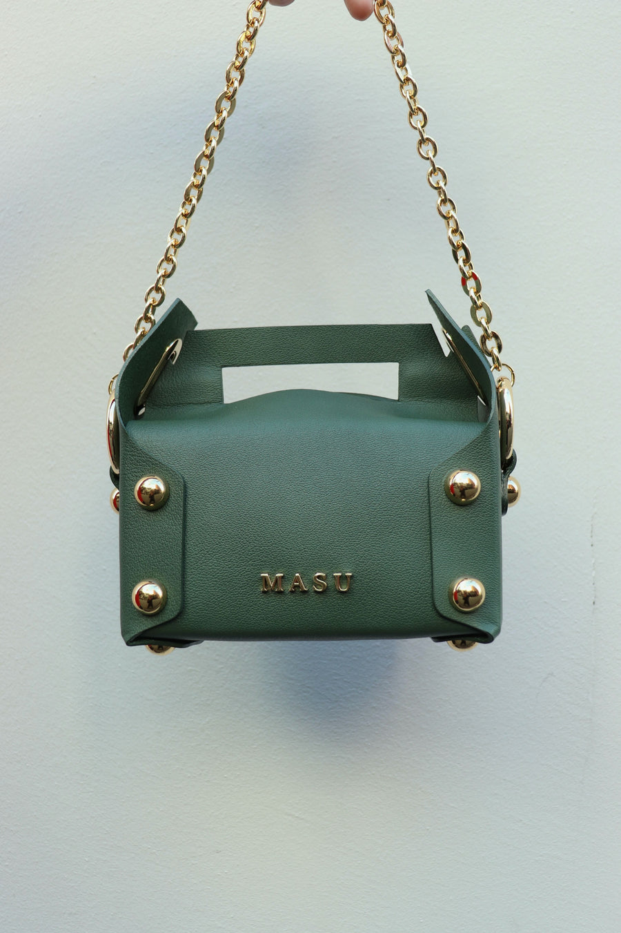 MASU(エムエーエスユー)のLEATHER CAKE BAG MOSS GREEN(バッグ)の通販