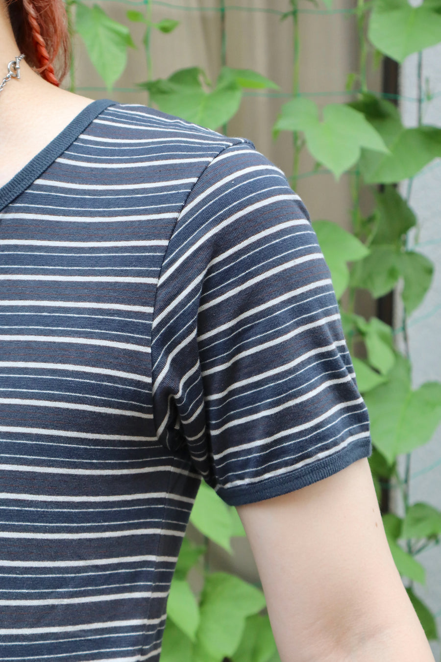 SUGARHILL  STRIPE TIGHT TEE(DARK NAVY)