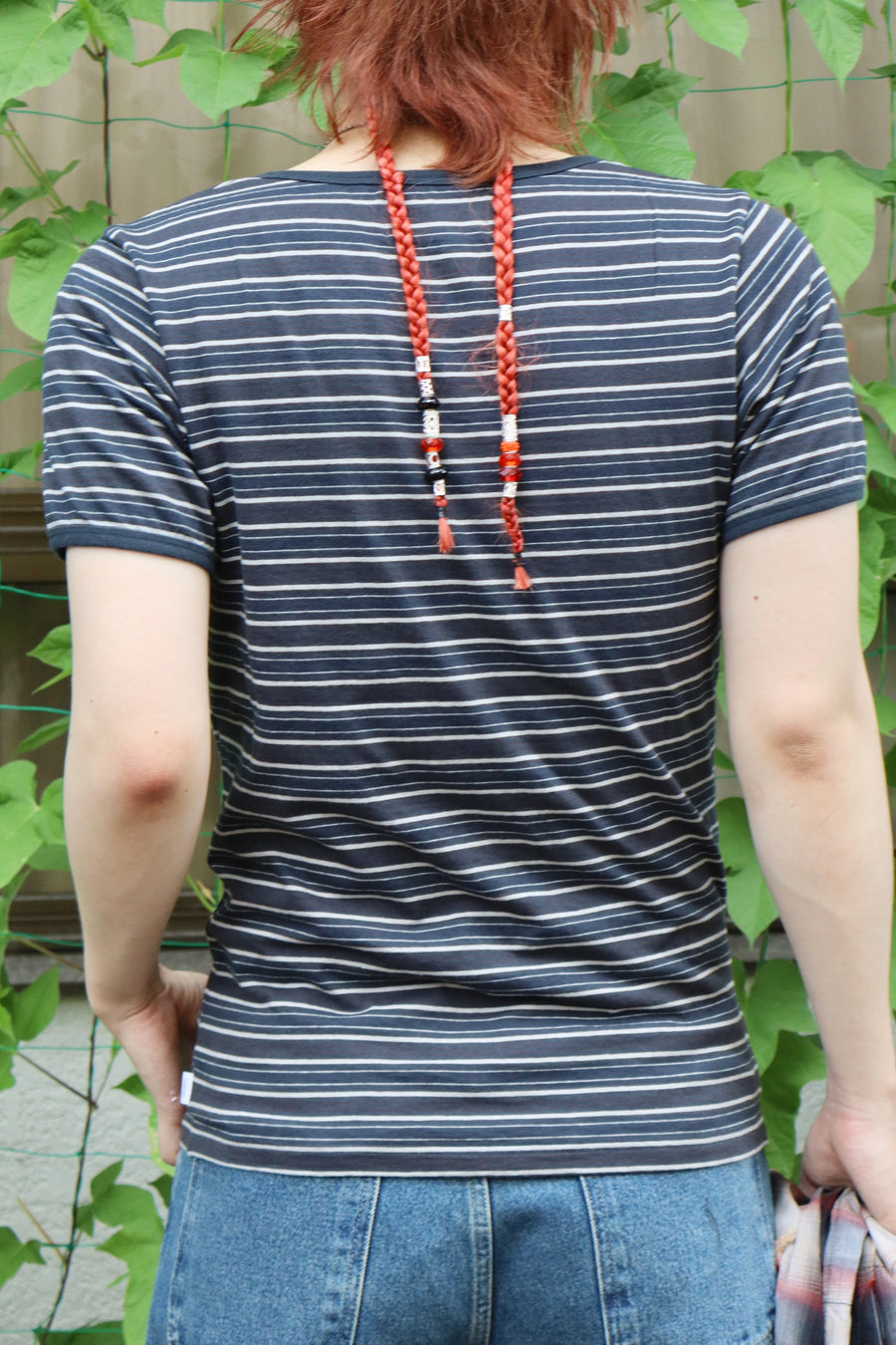 SUGARHILL  STRIPE TIGHT TEE(DARK NAVY)