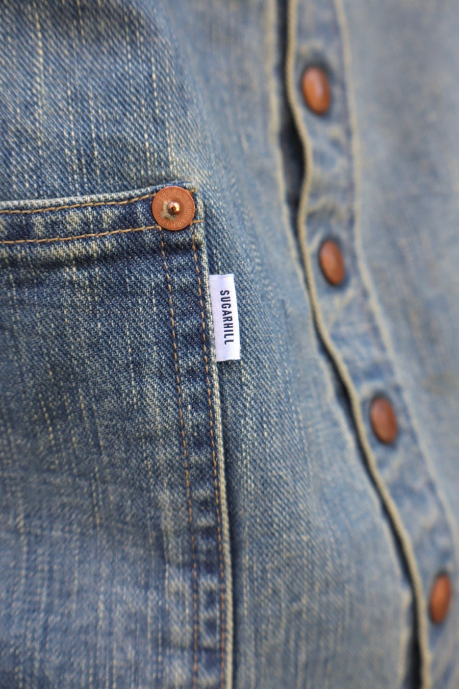 SUGARHILL(シュガーヒル)のFADED BUTTON DENIM JACKET FADED INDIGOの