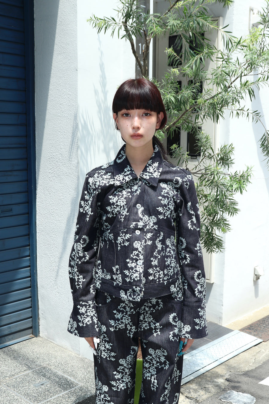 FETICO(フェティコ)のLACE-JACQUARD SKIPPER DENIM JACKETの通販