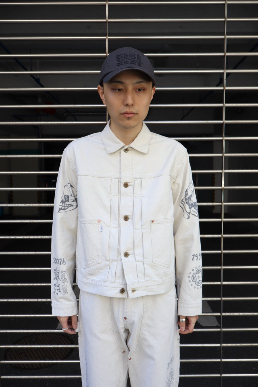せ*）様 シュガーヒル TATTOO FLASH PRINT DENIM JAC SUGARHILL(シュガーヒル)のTATTOO FLASH PRINT DENIM JACKET ECRUの