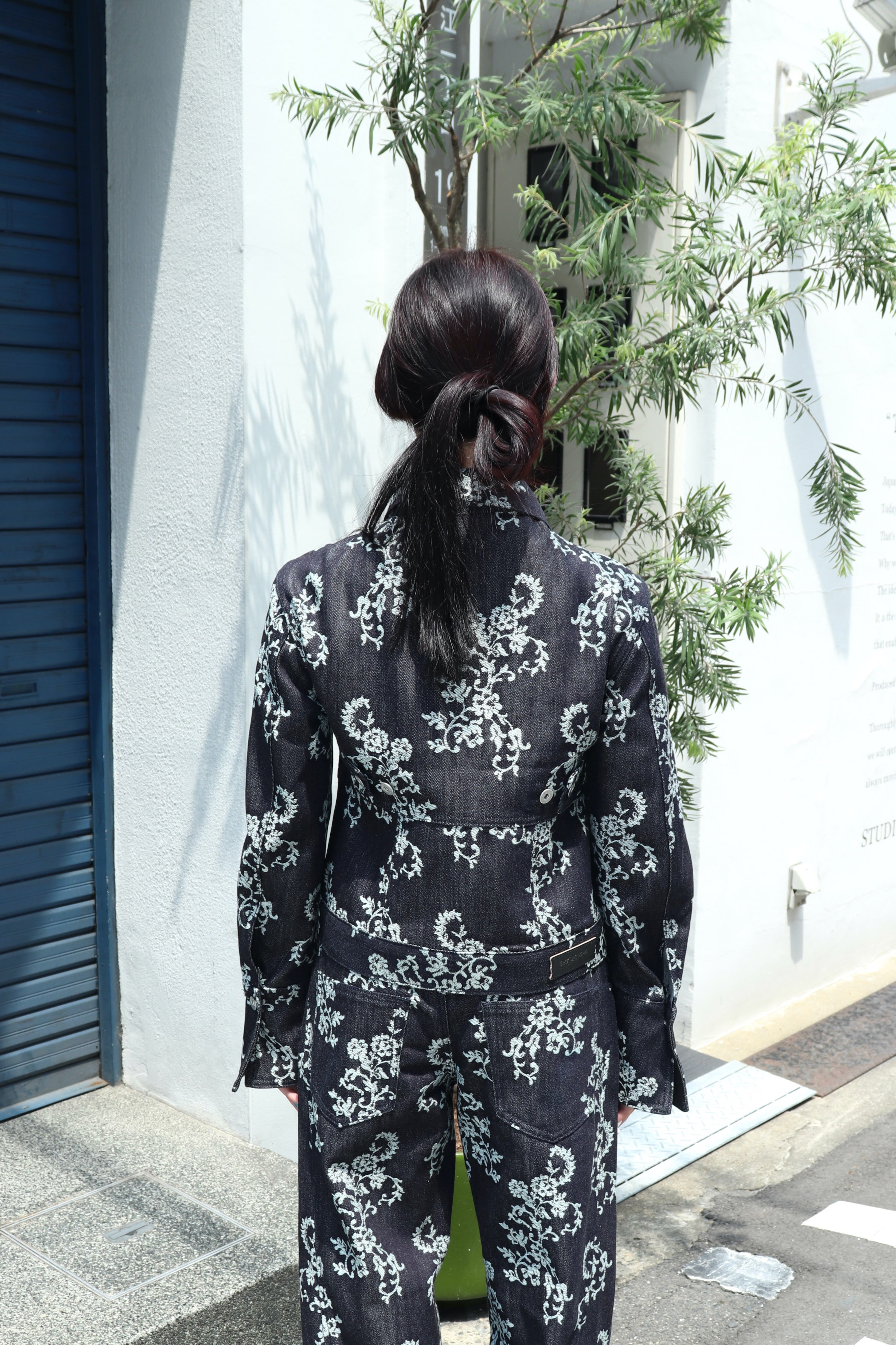 FETICO(フェティコ)のLACE-JACQUARD SKIPPER DENIM JACKETの通販