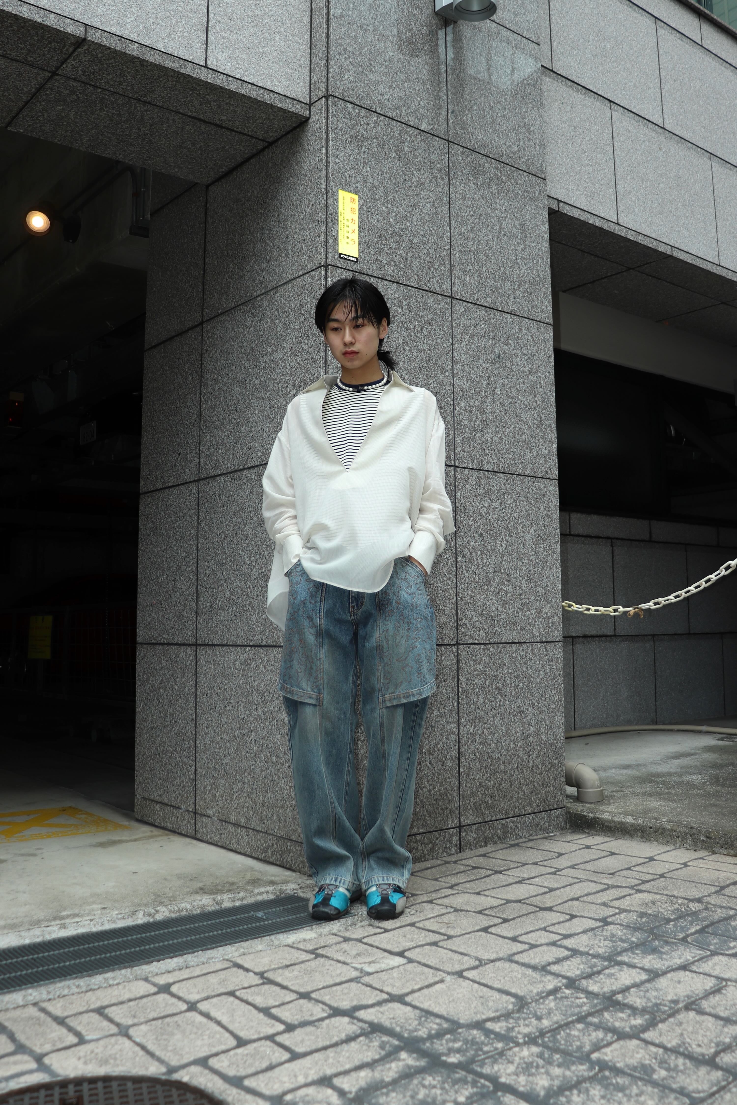 SUGARHILL(シュガーヒル)のSHEER SKIPPER SHIRT WHITE STRIPEの通販