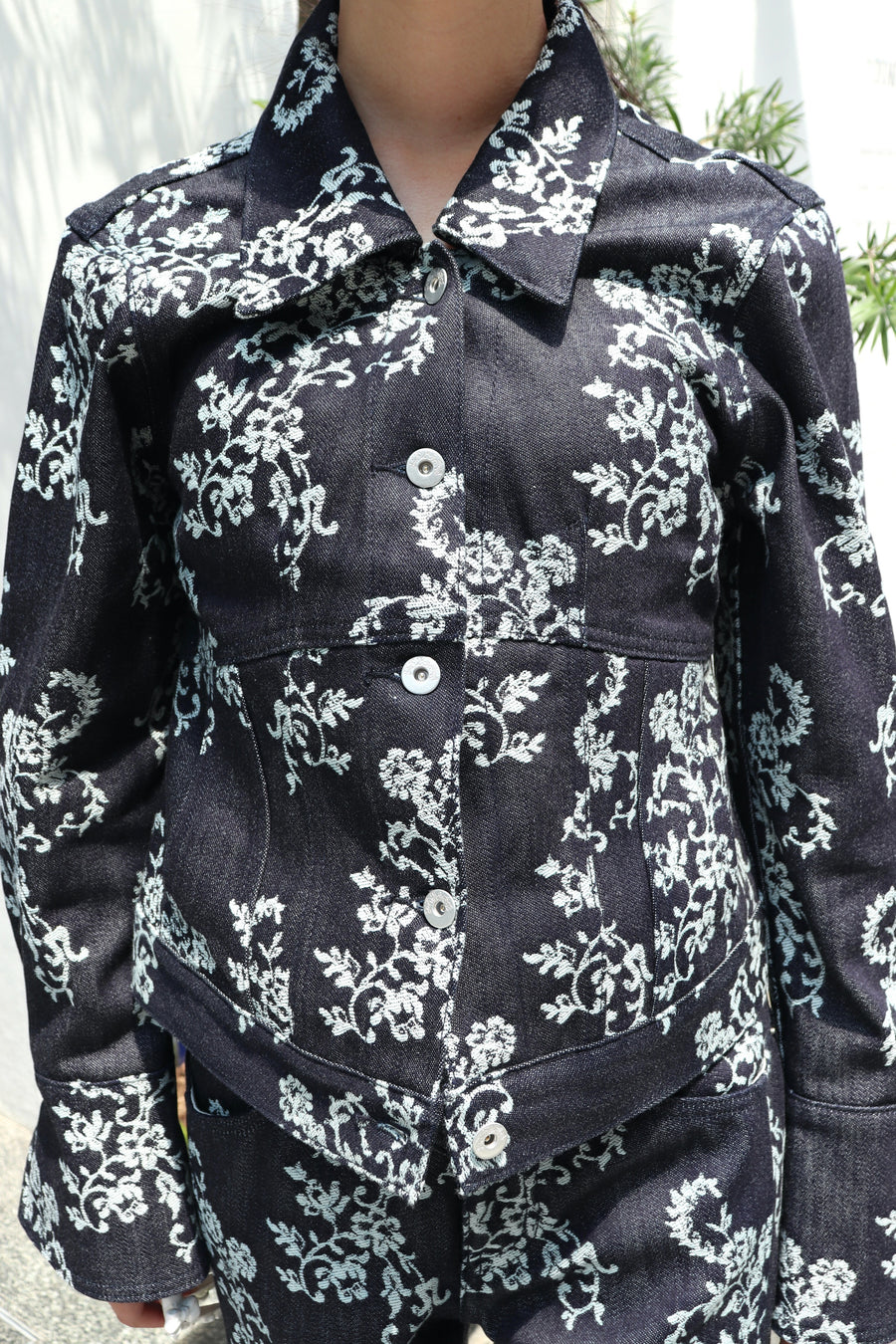 FETICO(フェティコ)のLACE-JACQUARD SKIPPER DENIM JACKETの通販