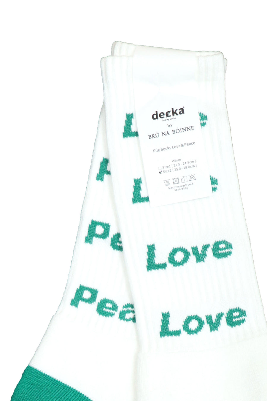 BRU NA BOINNE  Pile Socks Love&Peace(WHITE)