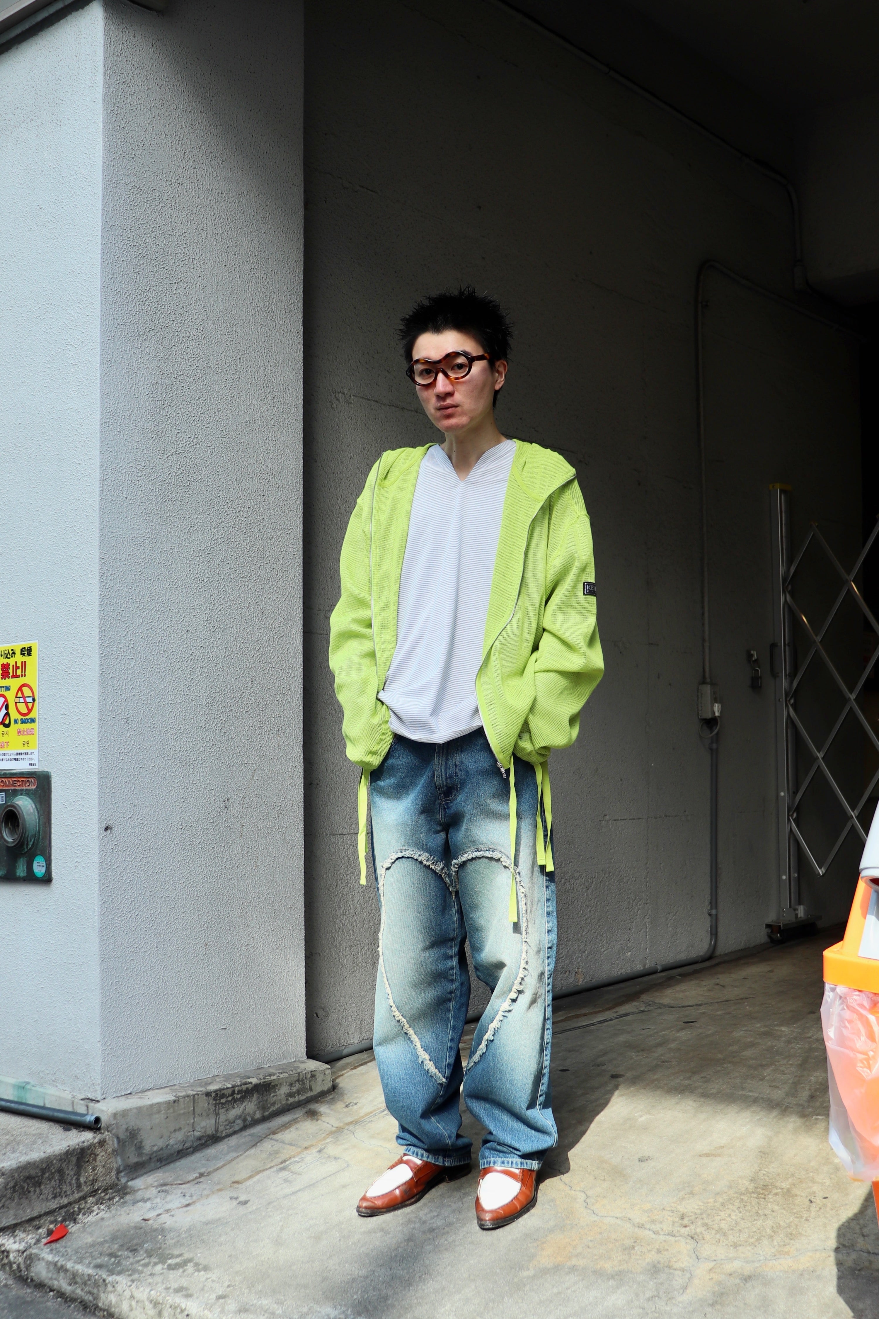 ケンジ KENZO(ケンゾー)のOVERSIZE MESH FULL ZIP HOODIE ABSINTHEの通販