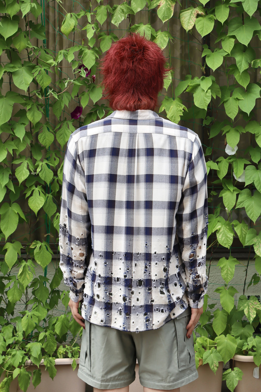 SUGARHILL  OMBRE DESTROYED SHIRT