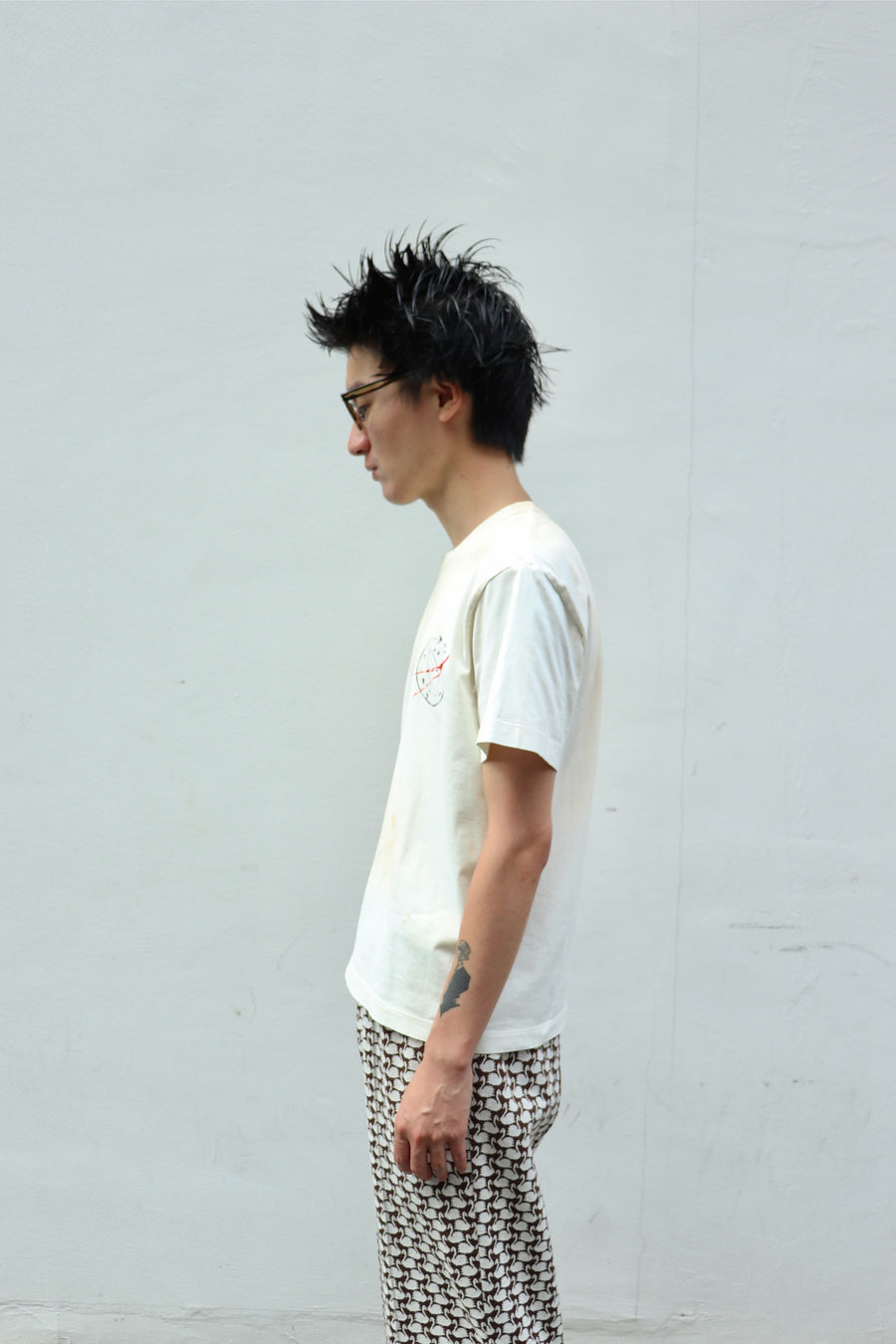 MASU  WASTED EXPLORER CREW T-SHIRT(WHITE)