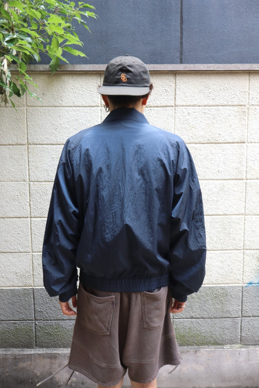 SUGARHILL  NYLON ZIP SWINGTOP(NAVY)