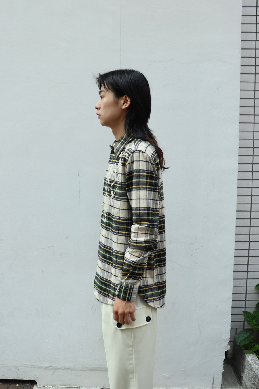 MASU  RODEO ZIP-UP PLAID SHIRT