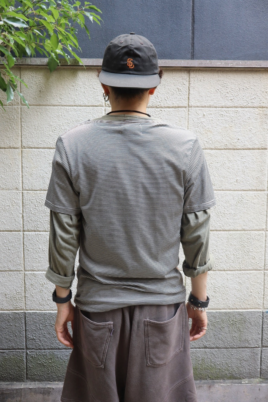 SUGARHILL  STRIPE TEE(BLACK × ECRU)