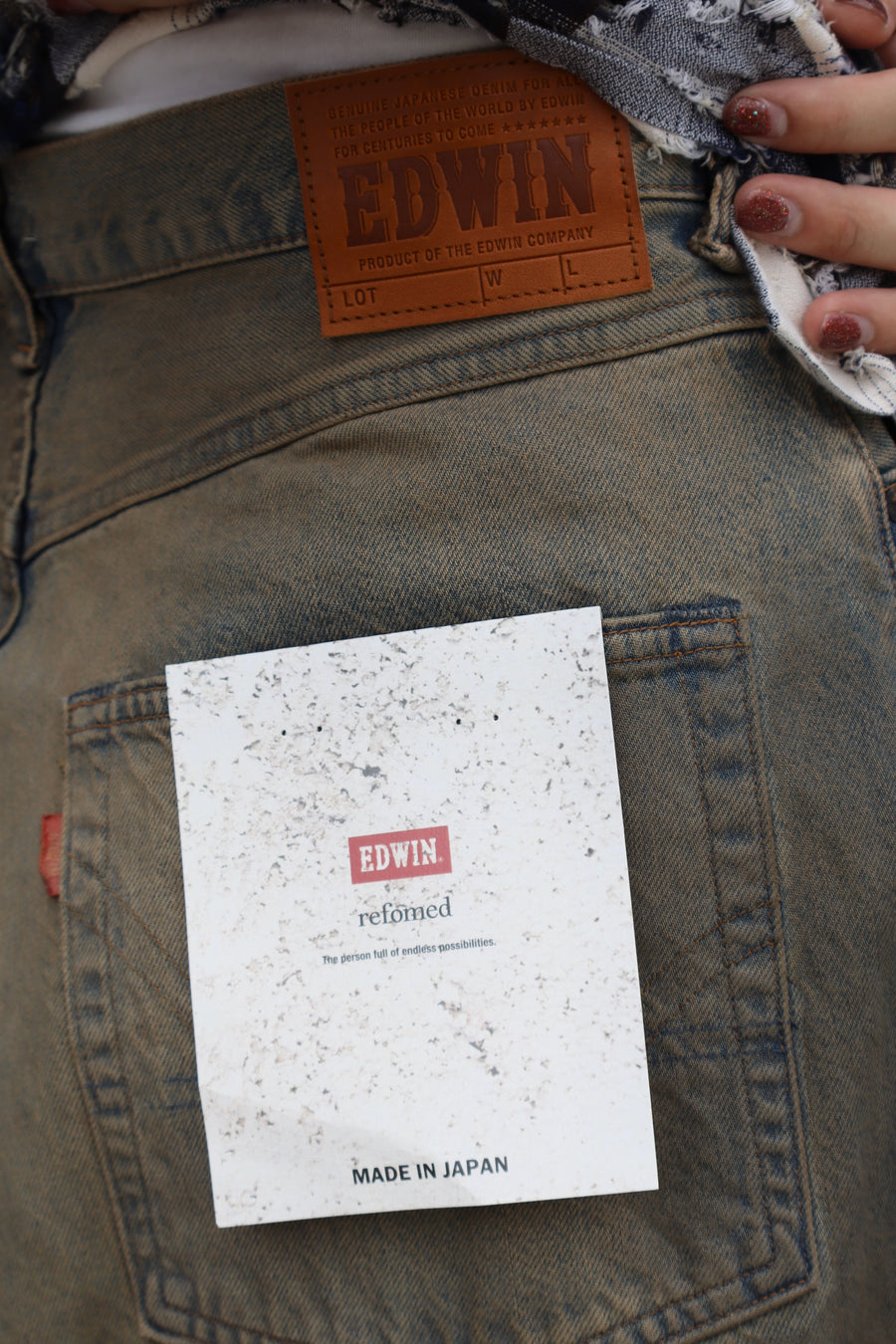 refomed  FRESH MAN DENIM WIDE PANTS by EDWIN