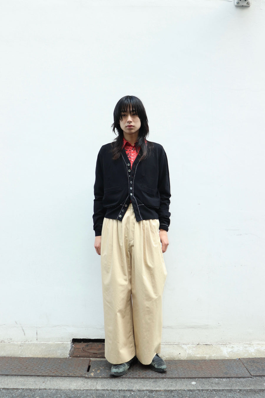 MASU 10 BUTTONS CARDIGAN ブラック サイズ44 MASU(エムエーエスユー)のMB 10 BUTTONS CARDIGAN BLACKの通販