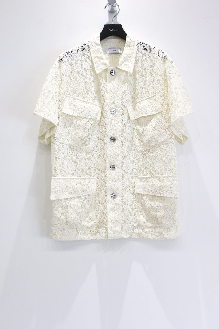 Urig  LACE FATIGUE SHIRT SS(OFF WHITE)