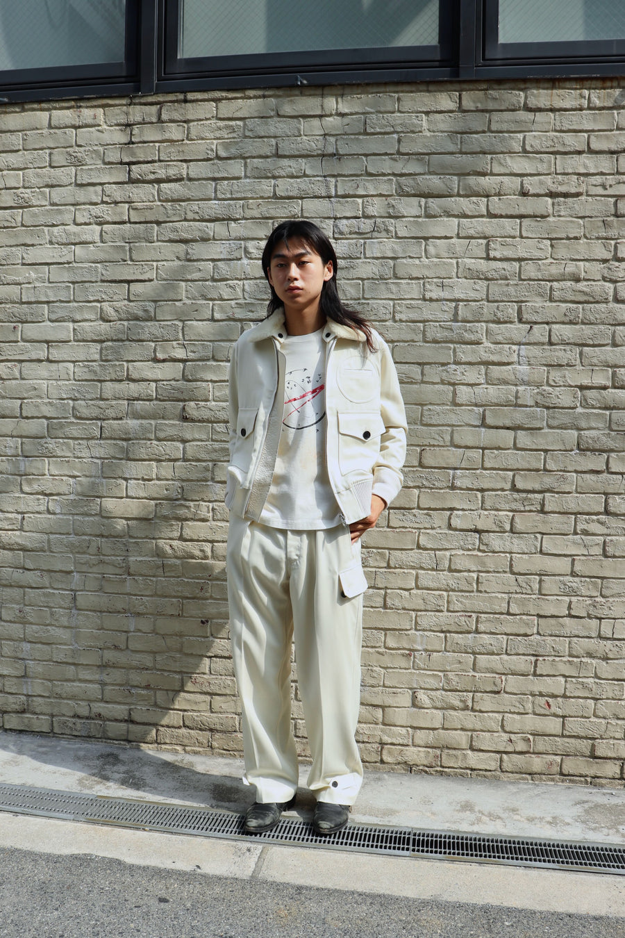 MASU  SWEET PILOT FLIGHT JACKET(WHITE)