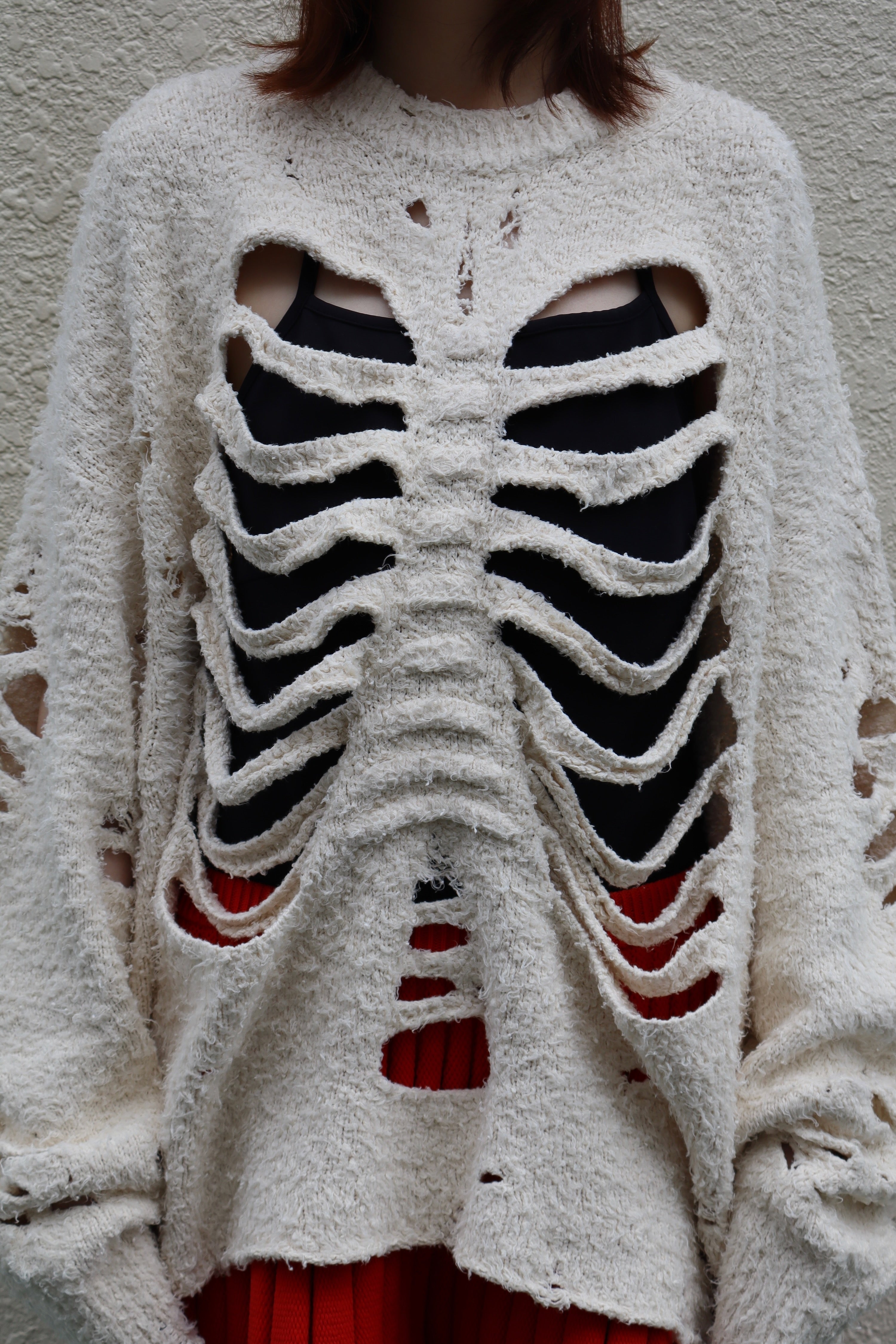 doublet(ダブレット)のRIBCAGE KNIT PULLOVER IVORYの通販｜PALETTE