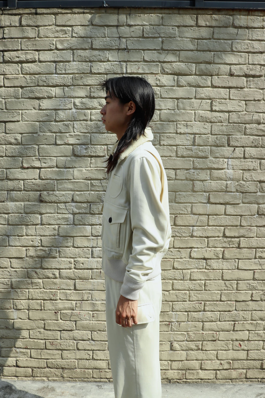 MASU  SWEET PILOT FLIGHT JACKET(WHITE)