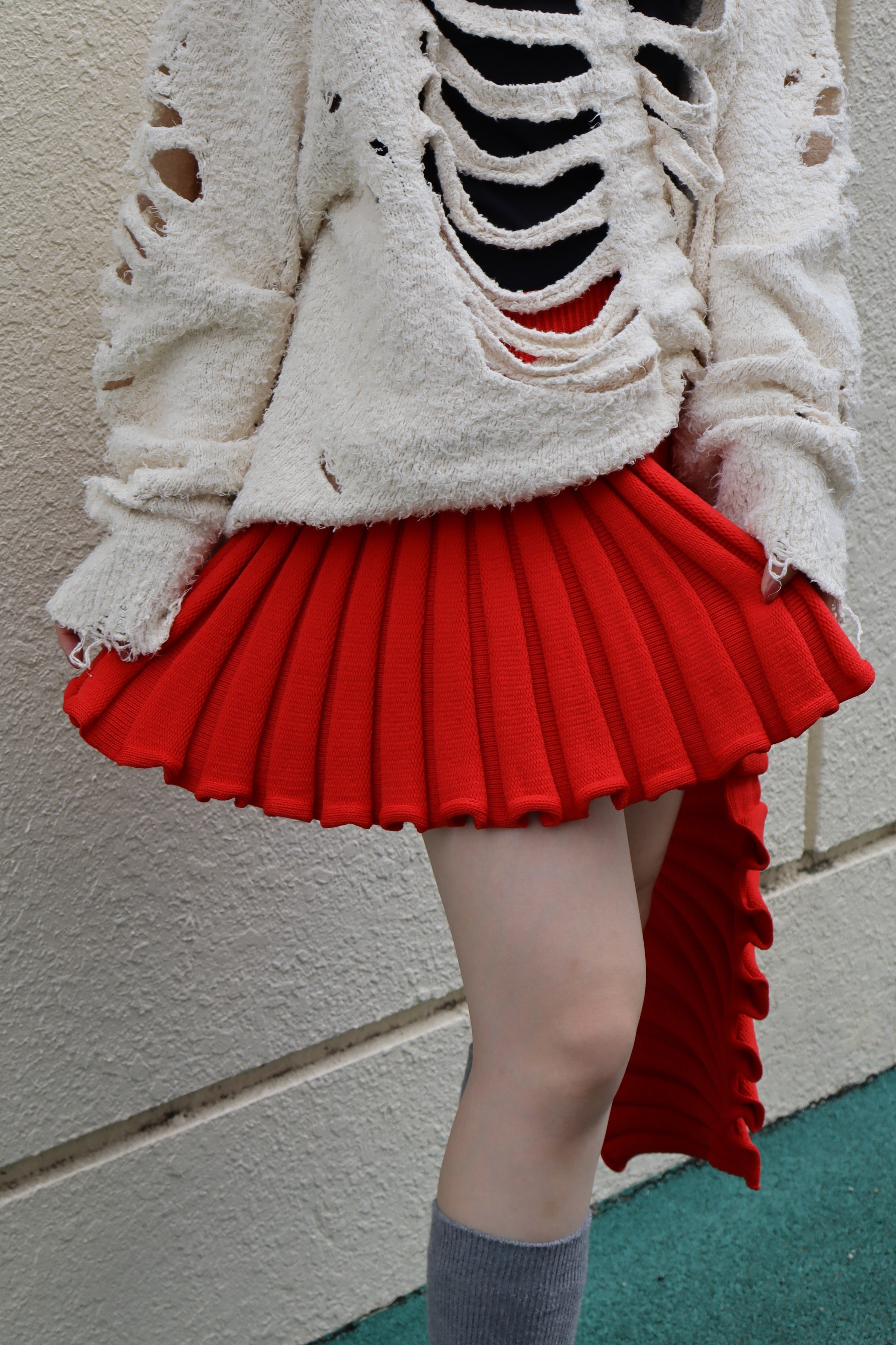 doublet(ダブレット)のNEO PLEATED KNIT SKIRT REDの通販｜PALETTE art 