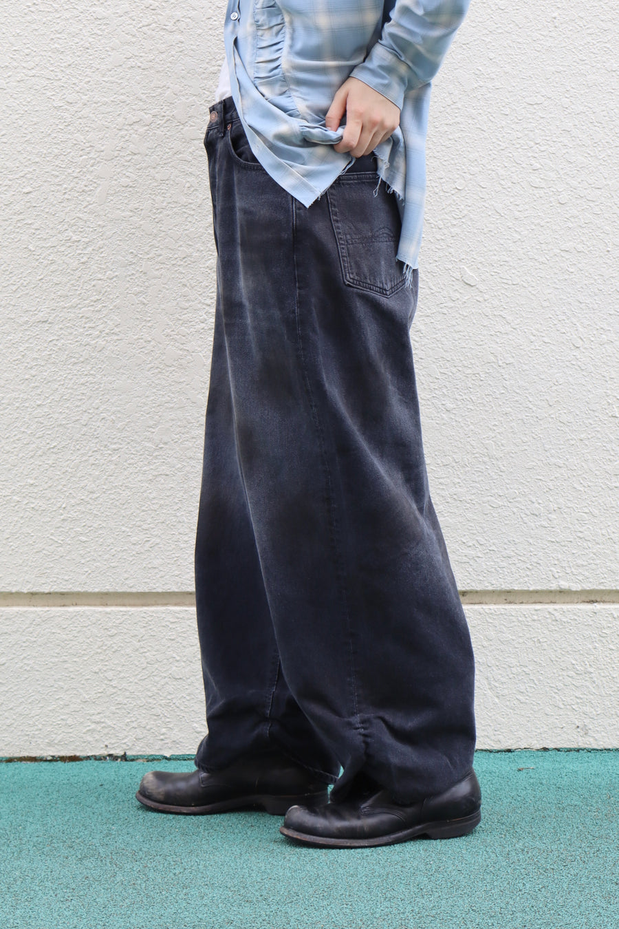 refomed  FRESH MAN DENIM WIDE PANTS by EDWIN