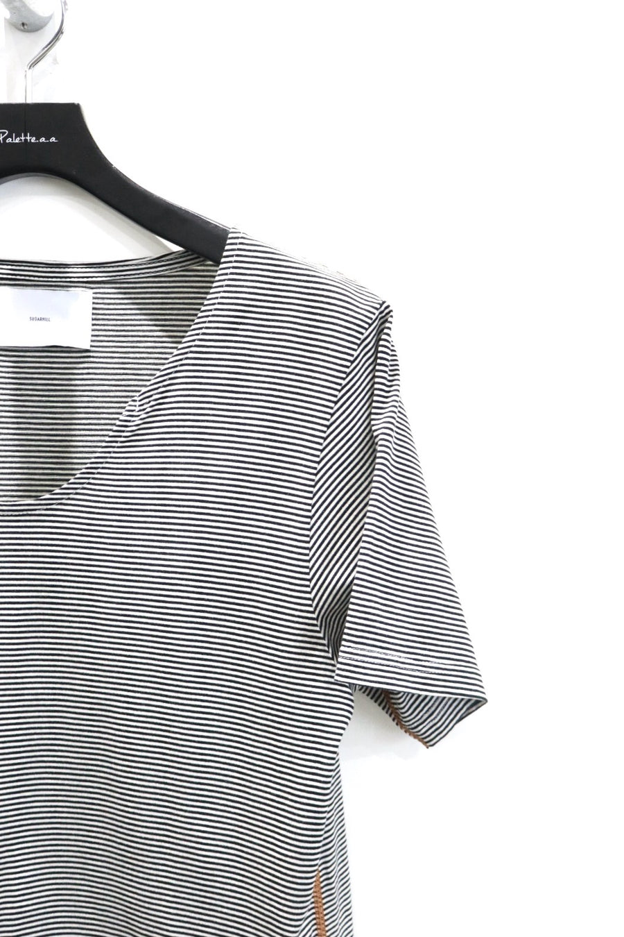 SUGARHILL  STRIPE TEE(BLACK × ECRU)