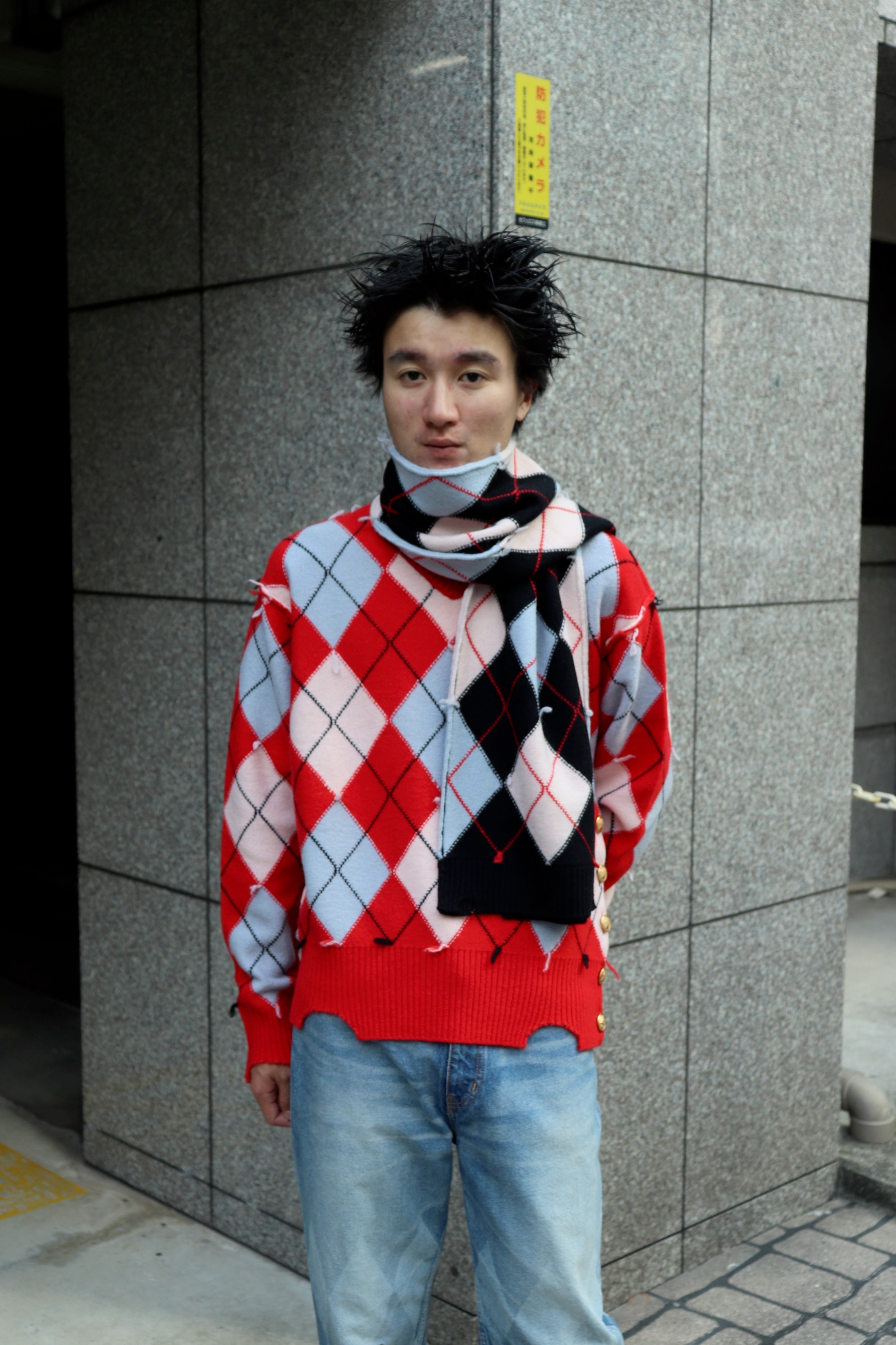 エムエーエスユー/MASU 22AW DIAMOND PUFFER SCARF ダイヤモンドダウンストール メンズ ONE SIZE MASU(エムエーエスユー)のDIAMOND SCRAPPED SCARF BLACK(スカーフ)の