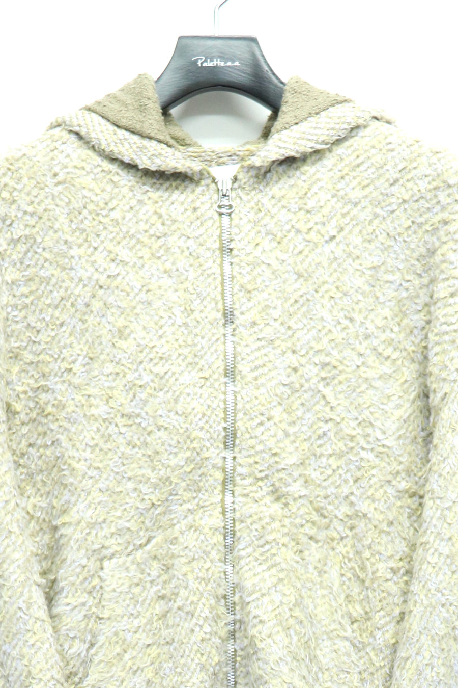 fluss  teddy zip up hoodie(KHAKI MIX)