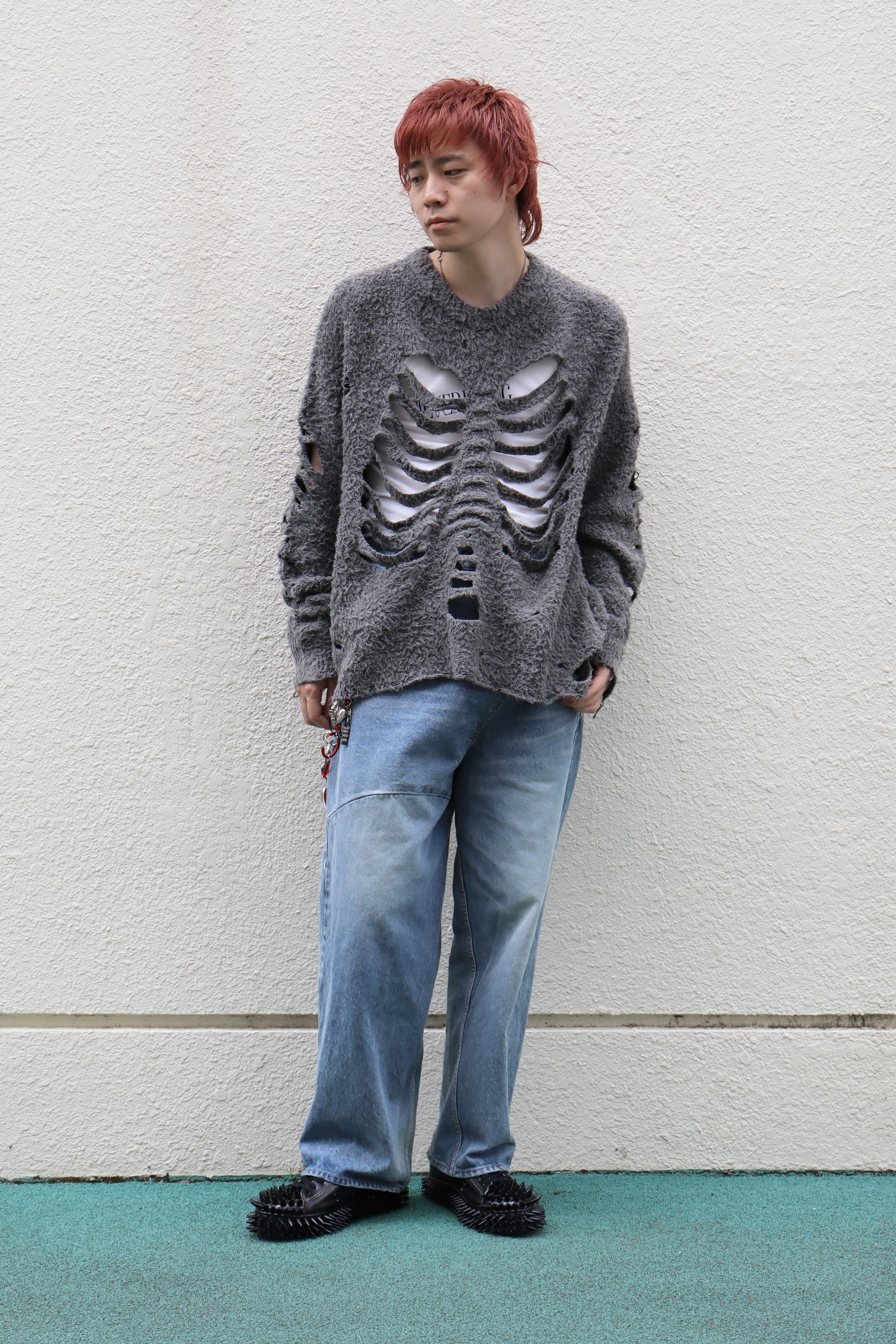 doublet(ダブレット)のRIBCAGE KNIT PULLOVER GRAYの通販｜PALETTE art
