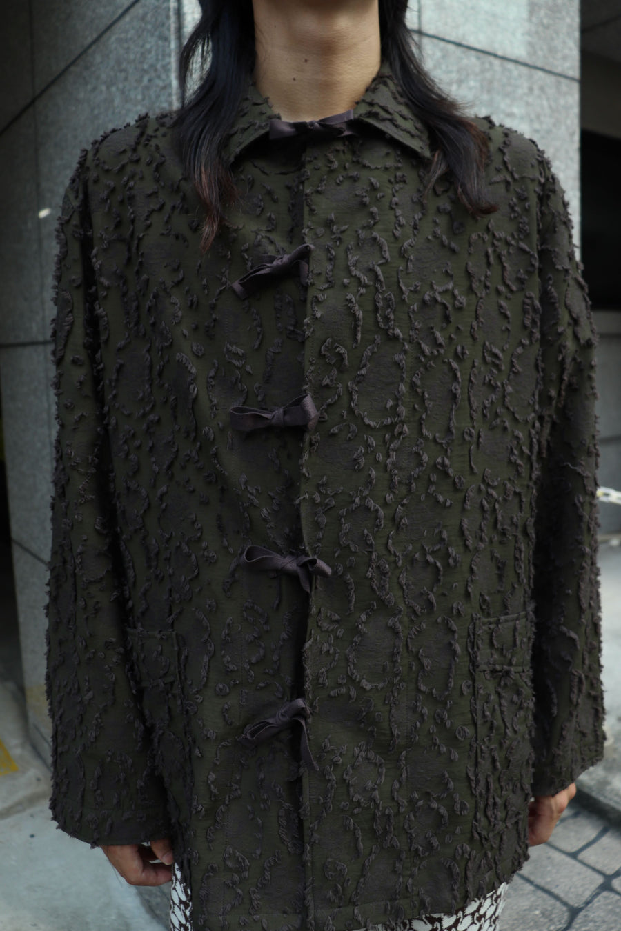 トップス MASU VICK CAMO RIBBON SHIRT - BROWN MASU(エムエーエスユー)のVICK CAMO RIBBON SHIRTの通販｜PALETTE art