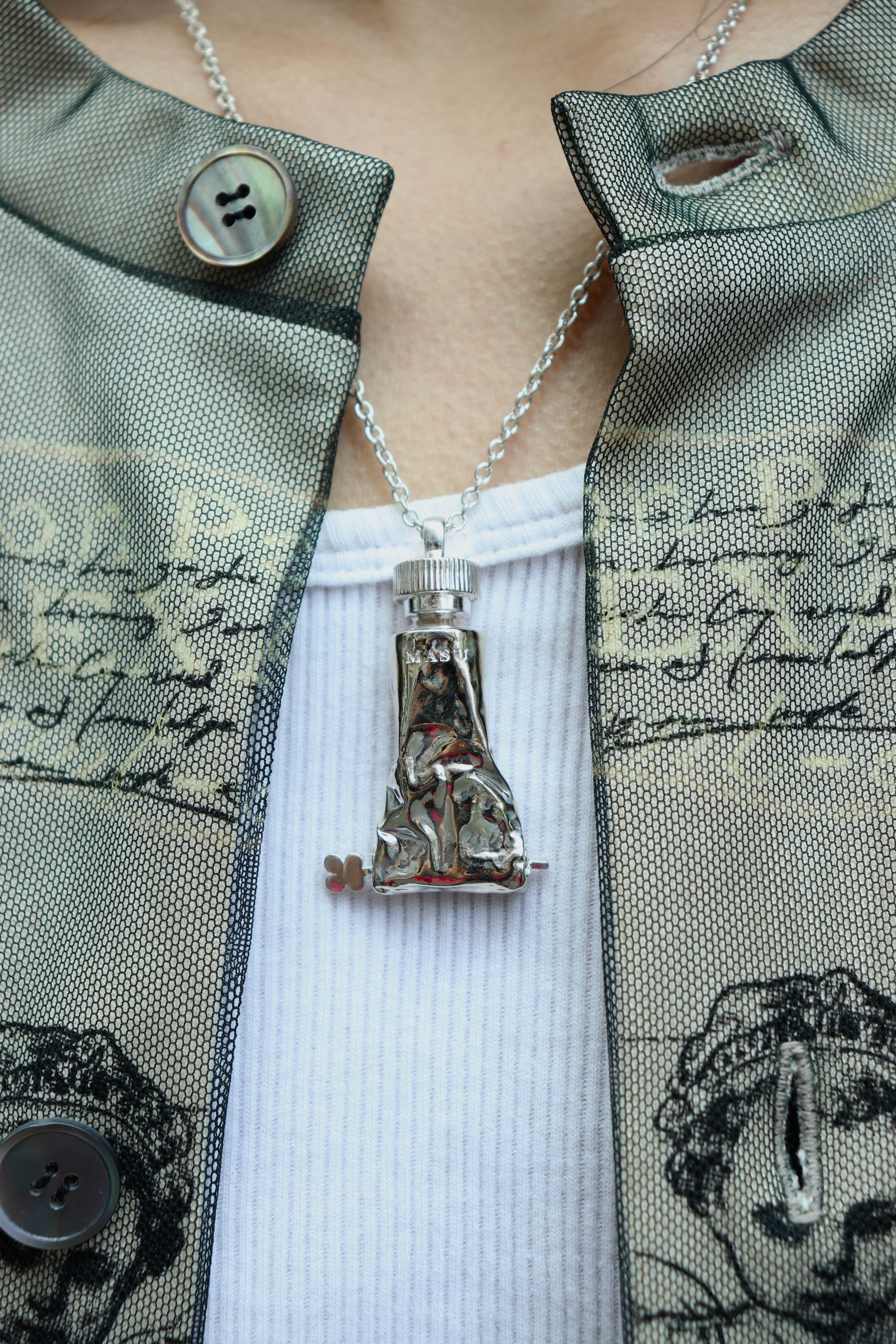 MASU(エムエーエスユー)のTUBE NECKLACE SILVERの通販｜PALETTE art