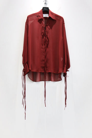 SUGARHILL  SHEER CORDED SHIRTS(RED)