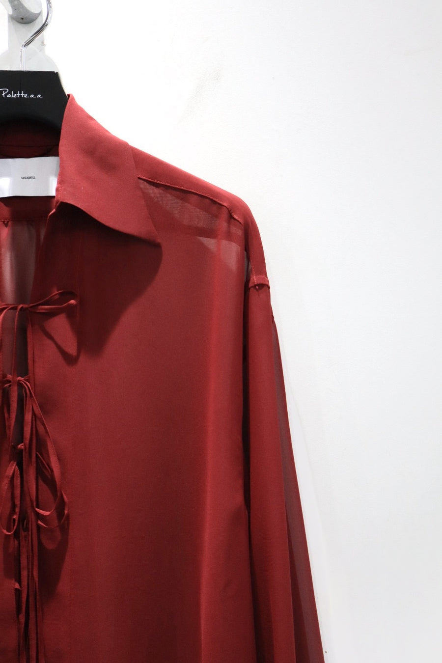 SUGARHILL  SHEER CORDED SHIRTS(RED)